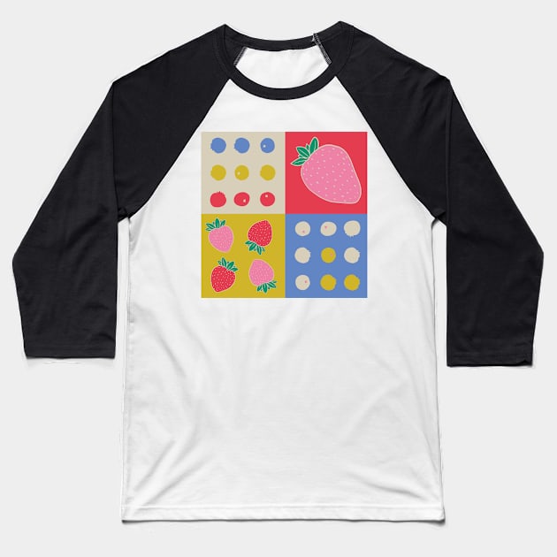 Berry Pop no.2 Baseball T-Shirt by Jacqueline Hurd